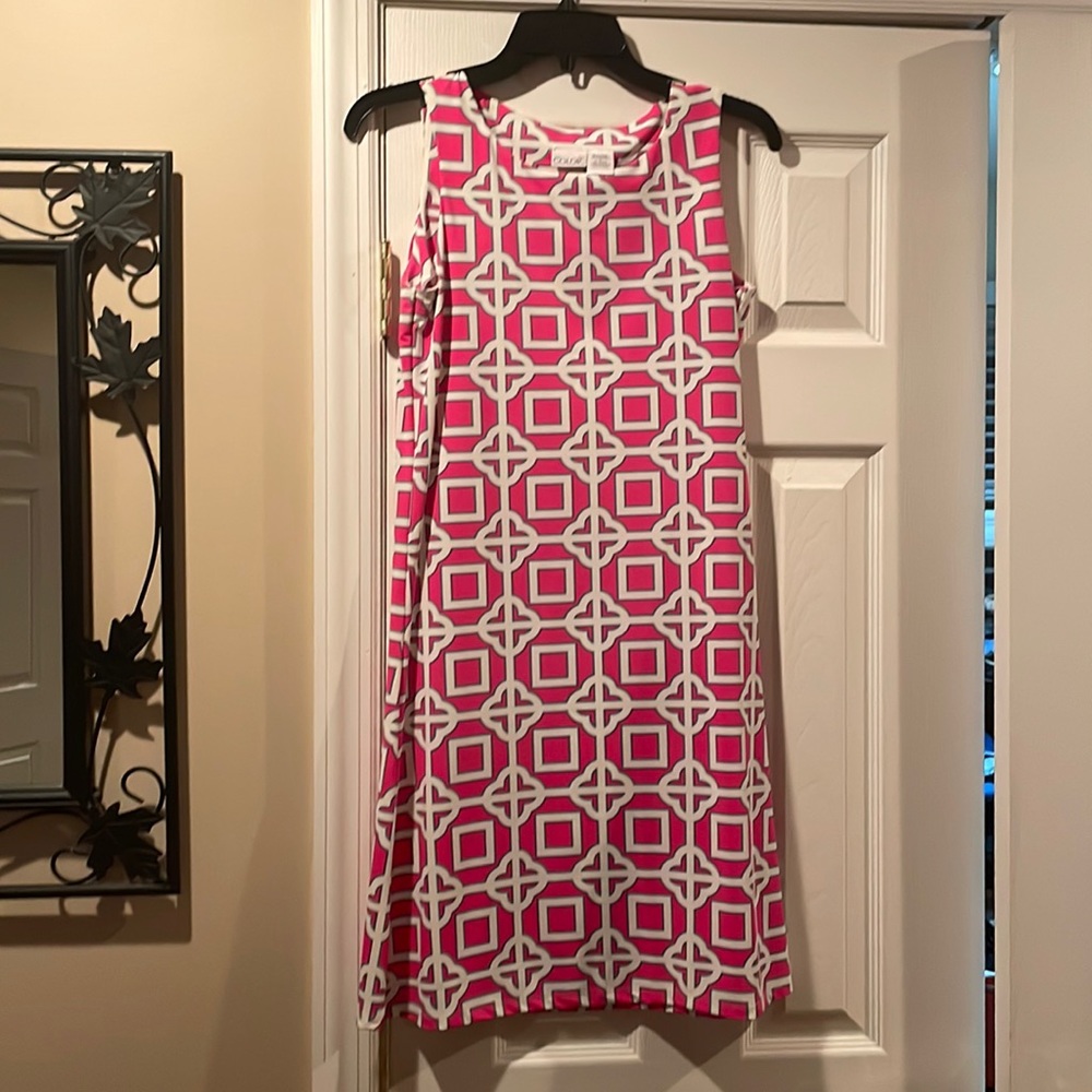 Color Dress - Size Small - pink/white